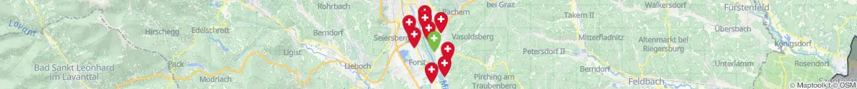 Map view for Pharmacies emergency services nearby Gössendorf (Graz-Umgebung, Steiermark)